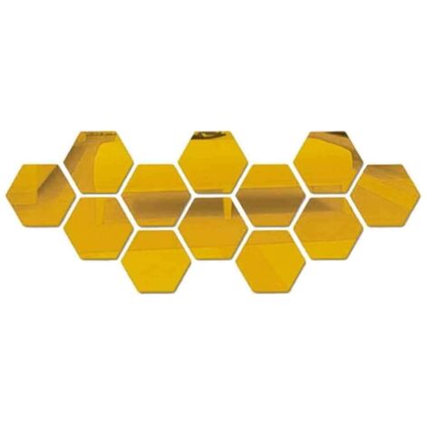 Stickers muraux hexagonaux effet miroir - Décoration intérieure Miroir pleine longueur cousu (1/5)