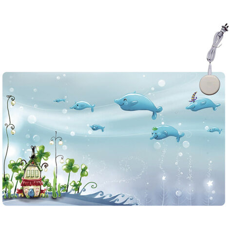 Tapis de souris chauffant - Motif monde sous-marin - Multifonctionnel à trois niveaux de chauffage (1/3)
