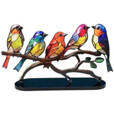 Ornements décoratifs colorés en forme d'oiseaux - parfaits pour la maison (1/5)