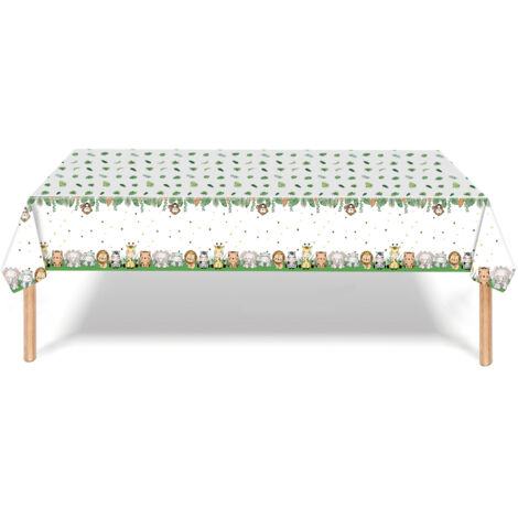 nappes à motifs jungle137 x 274Centimètres, nappe rectangulaire en plastique imperméable (1/5)