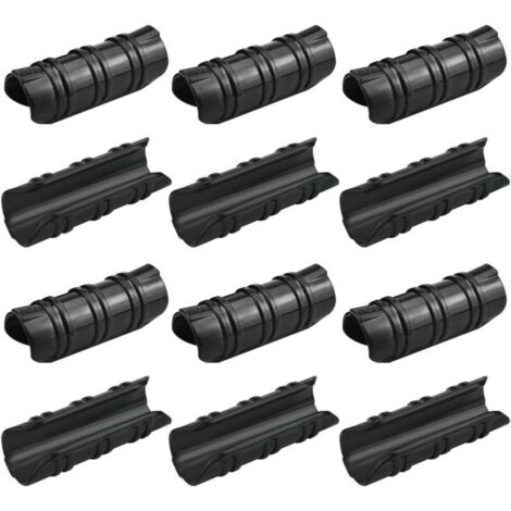 12 Pcs Serre Clips 25mm Clips Serre de Jardin Résistance aux Températures Elevées Fixation Bache Serre Durable Facile a Utiliser pour Fixation Serre Bannière Tuyau Jardin Films - Noir (1/5)