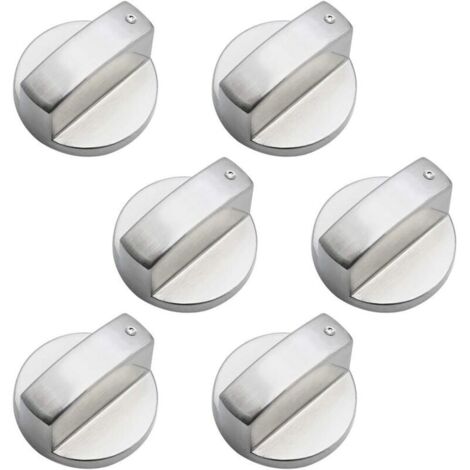 6 Pièces Boutons de Commande Universels en Métal Bouton Cuisinière à Gaz 6mm boutons de contrôle universels bouton de poêle pour cuisinière à gaz cuisinière four plaque de cuisson (1/5)