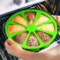 Lot de 2 moules à pâtisserie en silicone verts antiadhésifs pour muffins et gâteaux