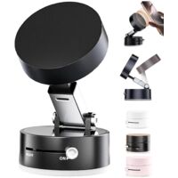 New Vacuum Magnetic Phone Holder - Foldable and Retractable Double-Sided Electronic Suction Mount Stand for All Phones (Black)
