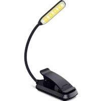 Lampe de lecture9graindirigéRechargeable, avec capteur tactile, gradation progressive, noir.