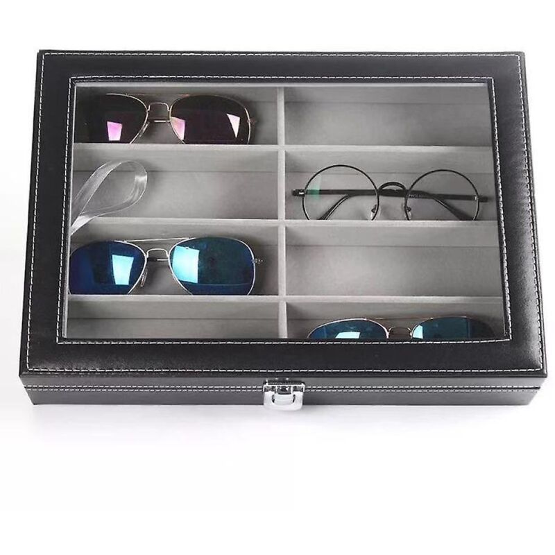 Boîte À Bijoux,Élégante Boîte De Rangement Pour Lunettes En Bois