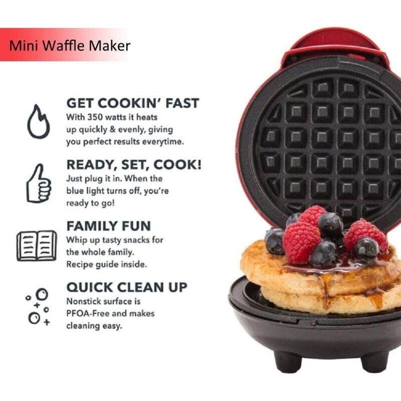 Machine à Mini Crêpes/gaufres électrique 1500W - 25 Pièces, Inox - Pour Café, Restaurant