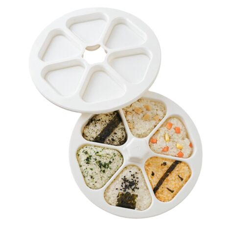 Moule onigiri riz triangle sushi plastique blanc (1/5)
