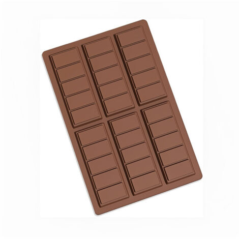 Moule chocolat silicone 6 barres 5 carrés chacune (1/5)