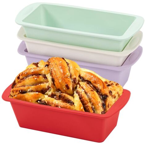 Set 4 moules pain silicone couleurs assorties (1/5)