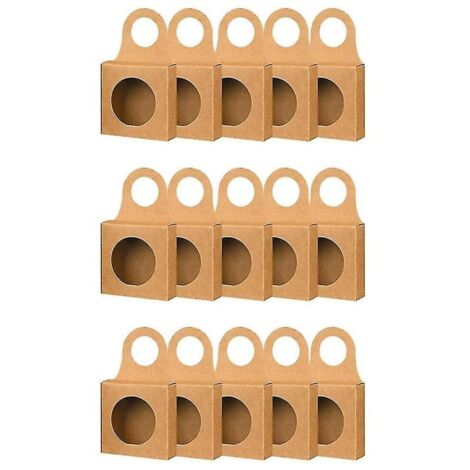 Lot de 25 boîtes à vin avec fenêtre, boîte à charcuterie, boîte à vin, boîtes cadeaux pliables à suspendre (1/3)