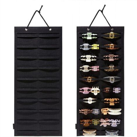 Organisateur de pinces à cheveux suspendues Sac de rangement d'accessoires pour cheveux pour bijoux Accessoires pour cheveux (1/5)
