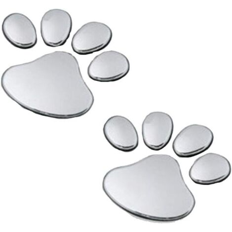 Décoration de voiture, autocollants de voiture créatifs 3D, pattes de chien, pattes de chat, pattes d'ours, autocollants de voiture empreintes de pas, autocollants décoratifs (1/5)