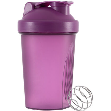 Bouteille shaker avec boule de fouet métallique, bouteille de shake protéiné, (1/5)