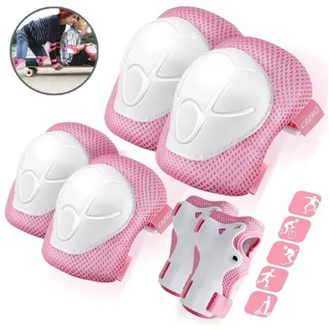 Barn knäskydd Ensemble de protections de genoux pour enfants 1 type d'équipement de protection (rose) (1/4)