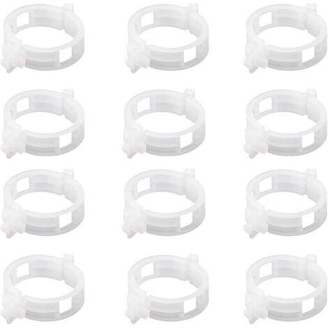 Lot de 100 clips de fixation pour plantes en plastique blanc réutilisables pour petits légumes, tomates et plants de vigne (1/5)