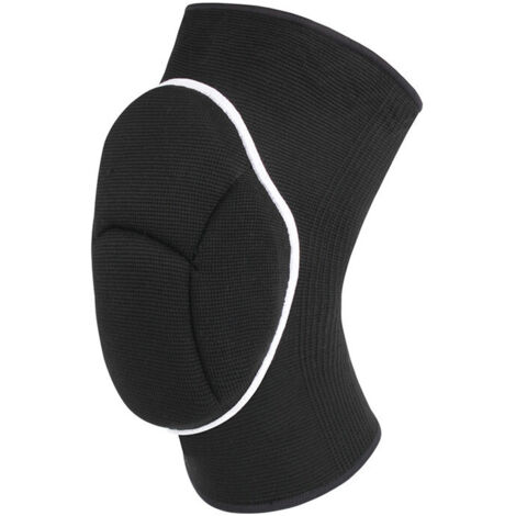 Genouillères de sport épaisses en silicone antidérapantes pour le football, le volley-ball, le cyclisme, la sécurité, noires (1/4)
