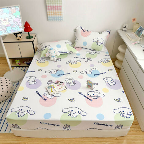 Housse de matelas simple en coton lavé de classe A, couvre-lit en coton nuage, housse anti-poussière, drap de lit pour enfants (1/3)