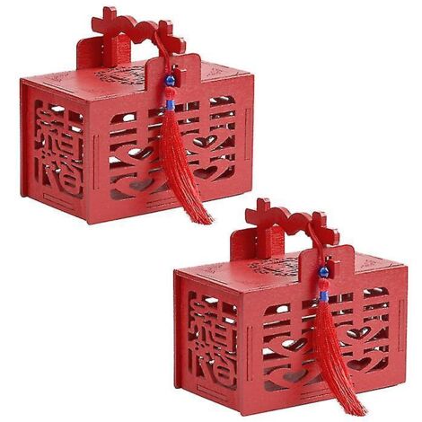 Lot de 2 boîtes à bonbons en bois (1/3)