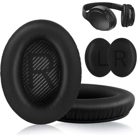 Fei Yu – Coussinets d'oreille pour casque Bose QuietComfort – Réduction sonore – PVC noir imperméable – Confort optimal et ajustement parfait (1/5)