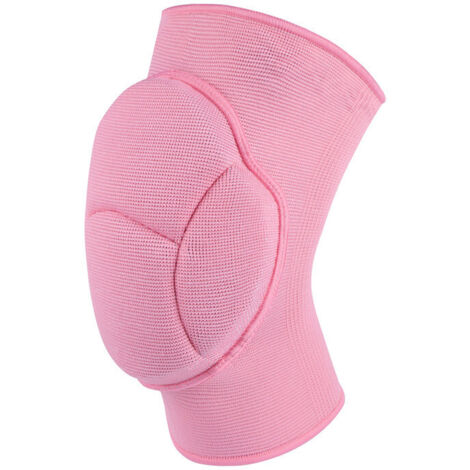 Genouillères de sport épaisses en silicone antidérapantes pour le football, le volley-ball, pour protéger les genouillères de sécurité pour le cyclisme, roses (1/4)