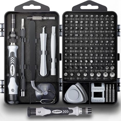 Kit de réparation d'ordinateur, ensemble de tournevis de réparation d'ordinateur portable de précision 122 en 1, avec 101 embouts magnétiques et 21 outils de réparation de PC professionnels compatible (1/2)