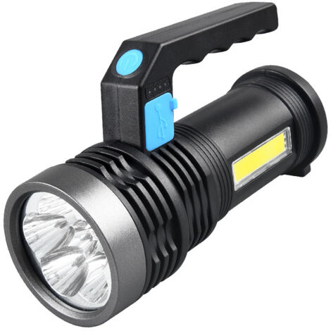 Lampe de poche à LED, lampe de poche tactique haute puissance, torche rechargeable par USB (1/4)