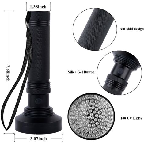 Lampe de poche UV avec 100 LED (1/2)