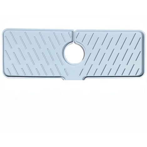 Tapis De Robinet,Tapis Pour Robinet De Cuisine,Tapis Absorbant Pour Robinet,Tampon De Vidange D'éVier,Tampon De Vidange De Qualité Alimentaire (gris clair) (1/5)