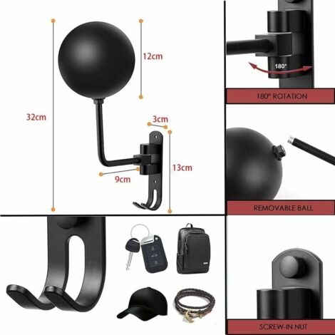 Support de Casque de crâne de Moto,Porte-Casque de crâne, Moto Crochet
