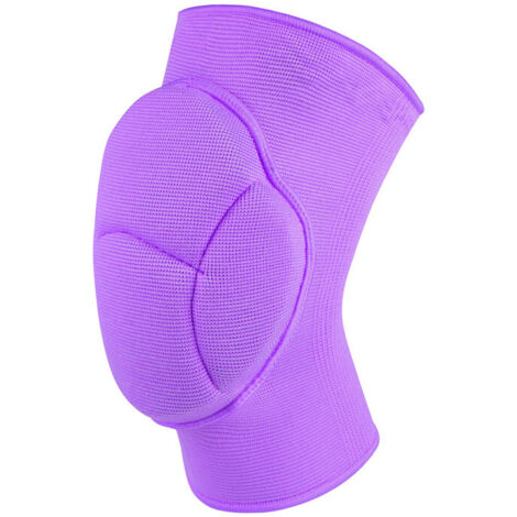 Genouillères de sport épaisses en silicone antidérapantes pour le football, le volley-ball, pour protéger les genouillères de sécurité pour le cyclisme, violet (1/4)