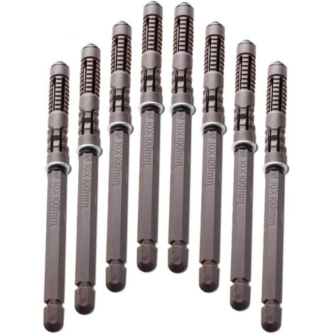 Fei Yu – Lot de 8 supports d'étagère flottants en fer et plastique ABS – Très résistants avec vis – Pour étagères jusqu'à 10,7 cm de profondeur (1/4)