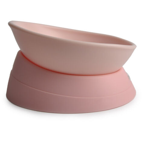 Bulldog Gamelle Antidérapante Amovible En Caoutchouc Pour Chien Et Chat Avec Base Inclinée Et Inclinée (rose) (1/5)