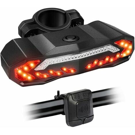Alarme de vélo avec télécommande, système d'alarme de vélo sans fil avec klaxon, antivol puissant, alarme de vélo rechargeable par USB avec fonction de direction (1/5)