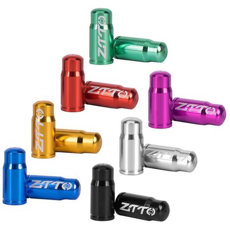 Lot de 14 bouchons de valve de pneu de vélo en aluminium ultraléger pour protection de valve de pneu Presta (1/2)