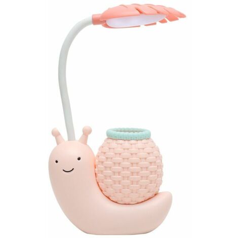 Lampe de bureau LED USB chargeant la lecture des enfants protection des yeux veilleuse dessin animé escargot (1/5)