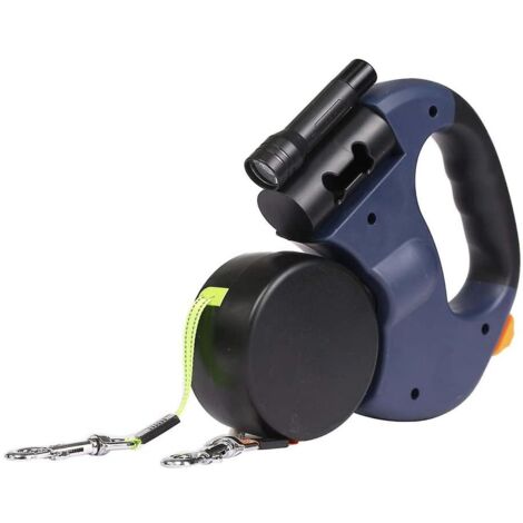 Laisse rétractable double pour 2 chiens (1/3)