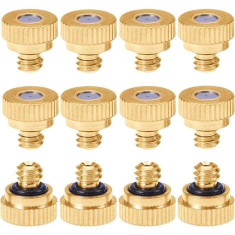 20PCS Buse de Brumisation en Laiton Buse Brumisateur Arrosage 0.4mm Srrosage Sprinkler pour Irrigation de Jardin Système de Refroidissement