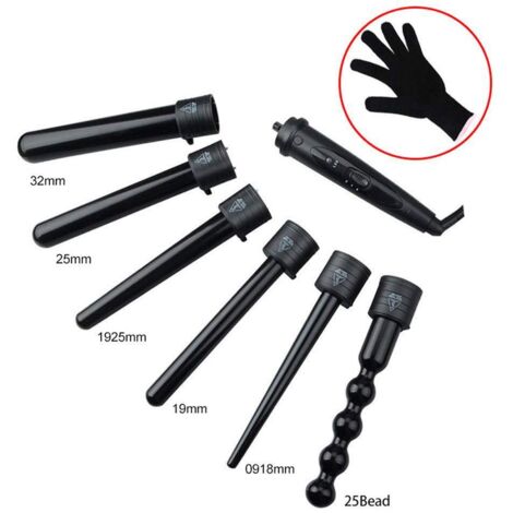 Coffret de bâtons pour cheveux bouclés avec 6 seaux interchangeables et gants (1/4)