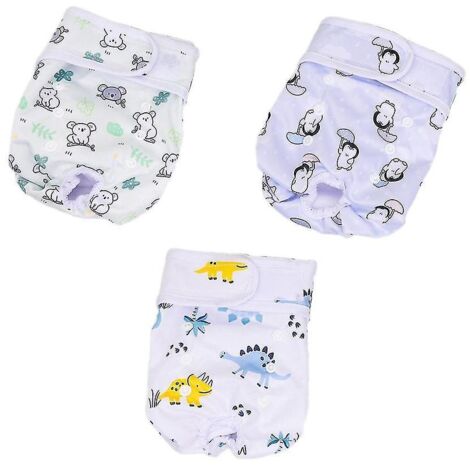 Lot de 3 couches lavables pour chien, réutilisables, pour chien, pour chiot, pour les règles, la chaleur, l'incontinence (1/3)