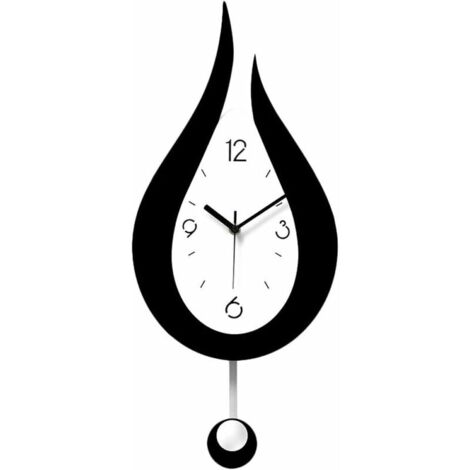 Pendules Murales Silencieuses Gouttelettes d'eau Swing Horloge Murale Design Moderne Style Nordique Salon Horloges Murales Mode Creative Chambre Horloge Murale (1/5)