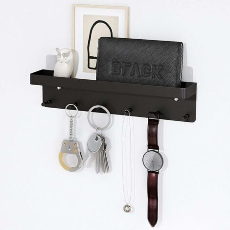 Porte-Clés Mural En Bois Comius Sharp Avec 4 Crochets - Organisateur Courrier Entrée Vintage