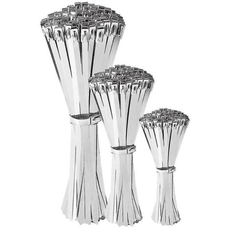 Colliers de serrage en métal, 300 pièces, résistance à la traction de 300 lb (1/3)
