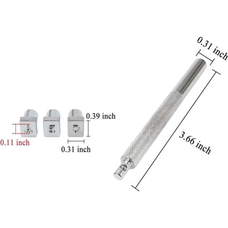 Lot De 36 Poinçons à Frapper - Lettres Majuscules A-Z Et Chiffres 0-9 - Acier 6mm - Pour Estampage