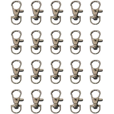 Lot de 20 crochets métalliques pour porte de cage à oiseaux de compagnie empêchant l'ouverture par griffe (1/3)