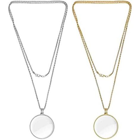 Lot de 2 loupes 5x, pendentif loupe monolithique (1/3)