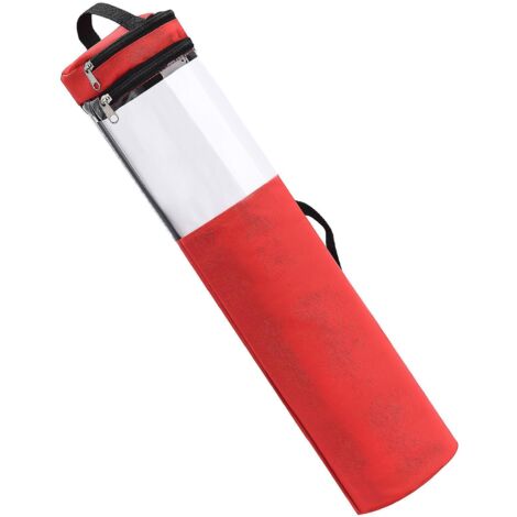 Sac de rangement en papier PVC transparent 42 x 8,85 pouces, nylon 600D pour ranger des rubans, des nœuds, des étiquettes cadeaux, noir (1/5)
