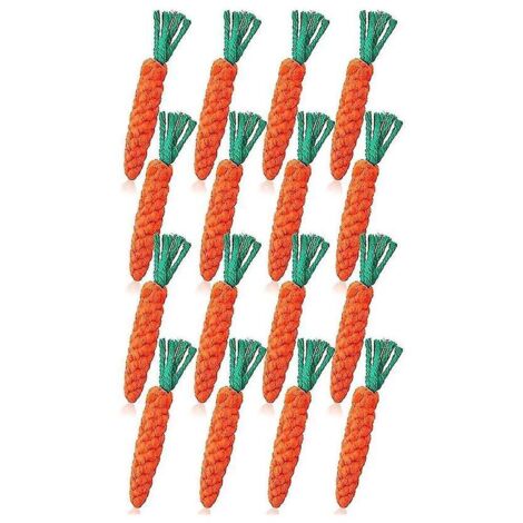 Lot de 16 jouets à mâcher pour chien en corde de carotte, jouets à mâcher pour chien de petite et moyenne taille, nettoyage et dentition (1/3)