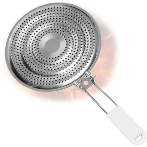 Plaque de mijotage de garde de flamme de réducteur de diffuseur de chaleur, acier inoxydable épaississant pour les cuisinières électriques et à gaz (1/5)