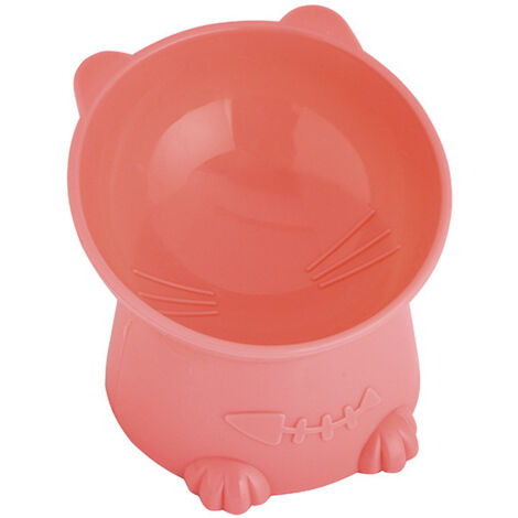 Gamelle pour animaux de compagnie avec base surélevée anti-basculement et inclinable pour protéger la colonne cervicale, gamelle pour chat et chien, eau et nourriture (1/4)